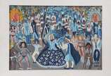 CELESTE BRAVO, Escola de Samba "Portela" - Óleo sobre tela. Datado 1976.