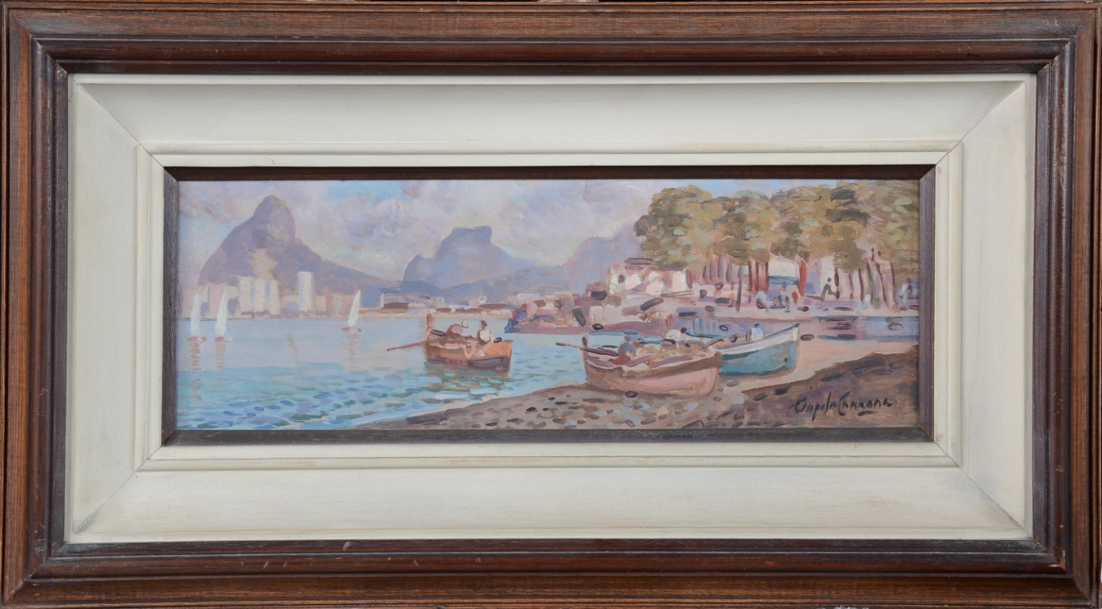 Angelo Cannone (1899-1992), Paisagem do Rio de Janeiro com Pedra da Gavea - foto 2 de 4