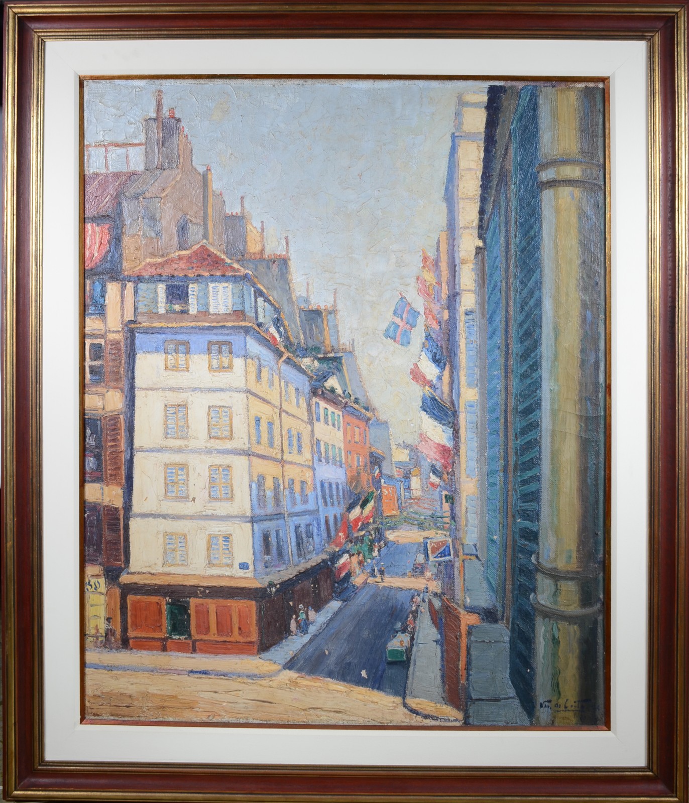 Navarro da Costa (1883-1931), Rua de Paris com bandeiras nas janelas - foto 2 de 4