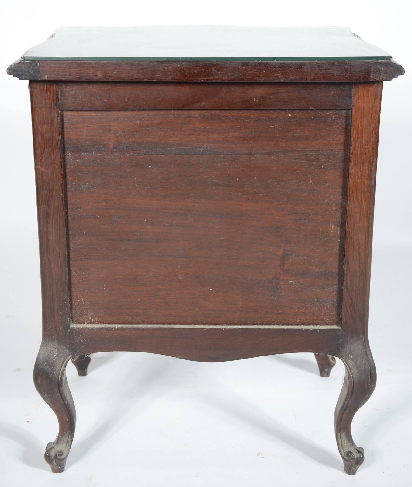 Mesa de cabeceira de madeira nobre, uma porta e uma gaveta, puxadores... - foto 4 de 6