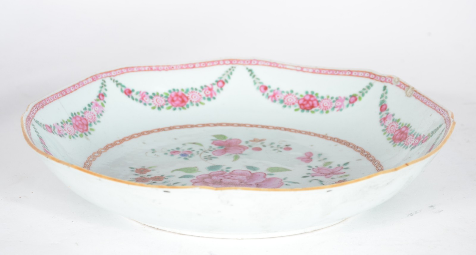 Bowl de porcelana oriental decorado com flores cor de rosa e... - foto 2 de 5