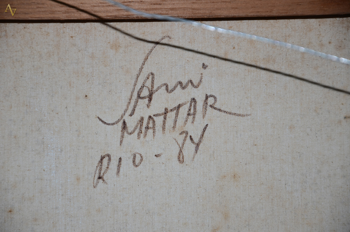 SAMI MATTAR (1930) - Figuras com pássaros - ost - 50 x 60 - foto 4 de 4