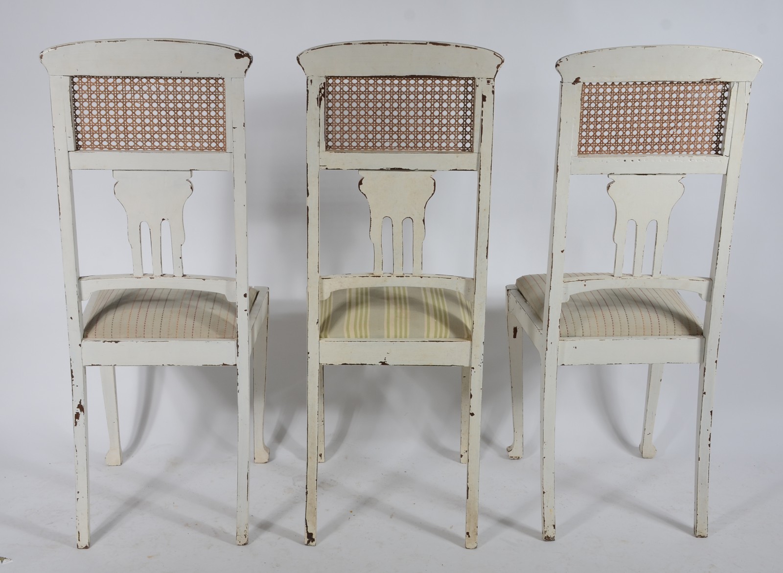 Conjunto com 6 cadeiras para sala de jantar de madeira patinada de... - foto 6 de 7