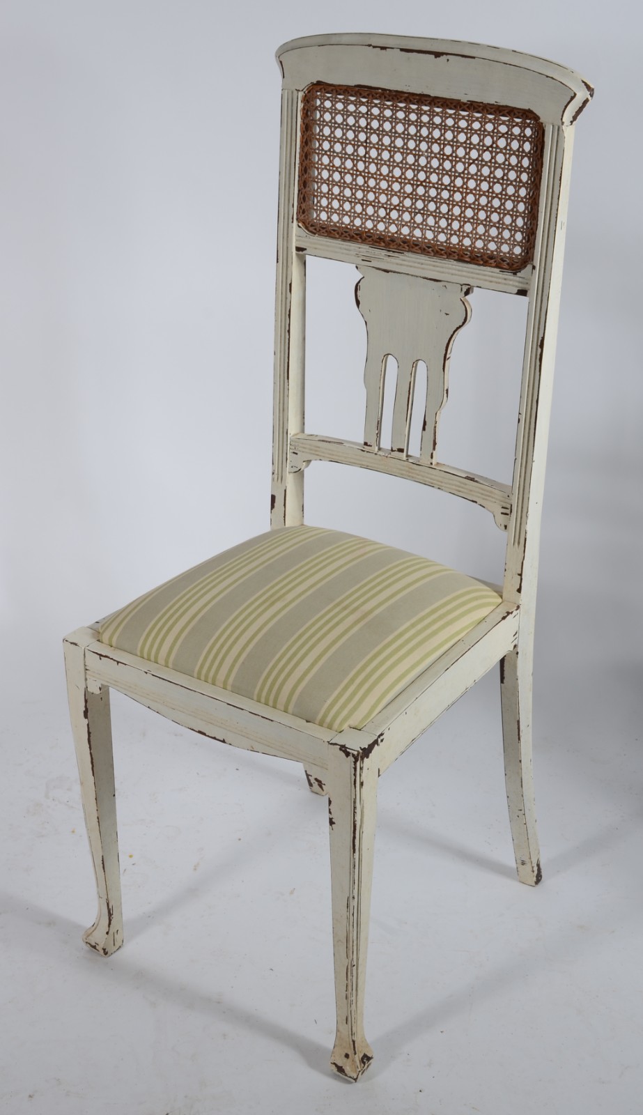 Conjunto com 6 cadeiras para sala de jantar de madeira patinada de... - foto 7 de 7