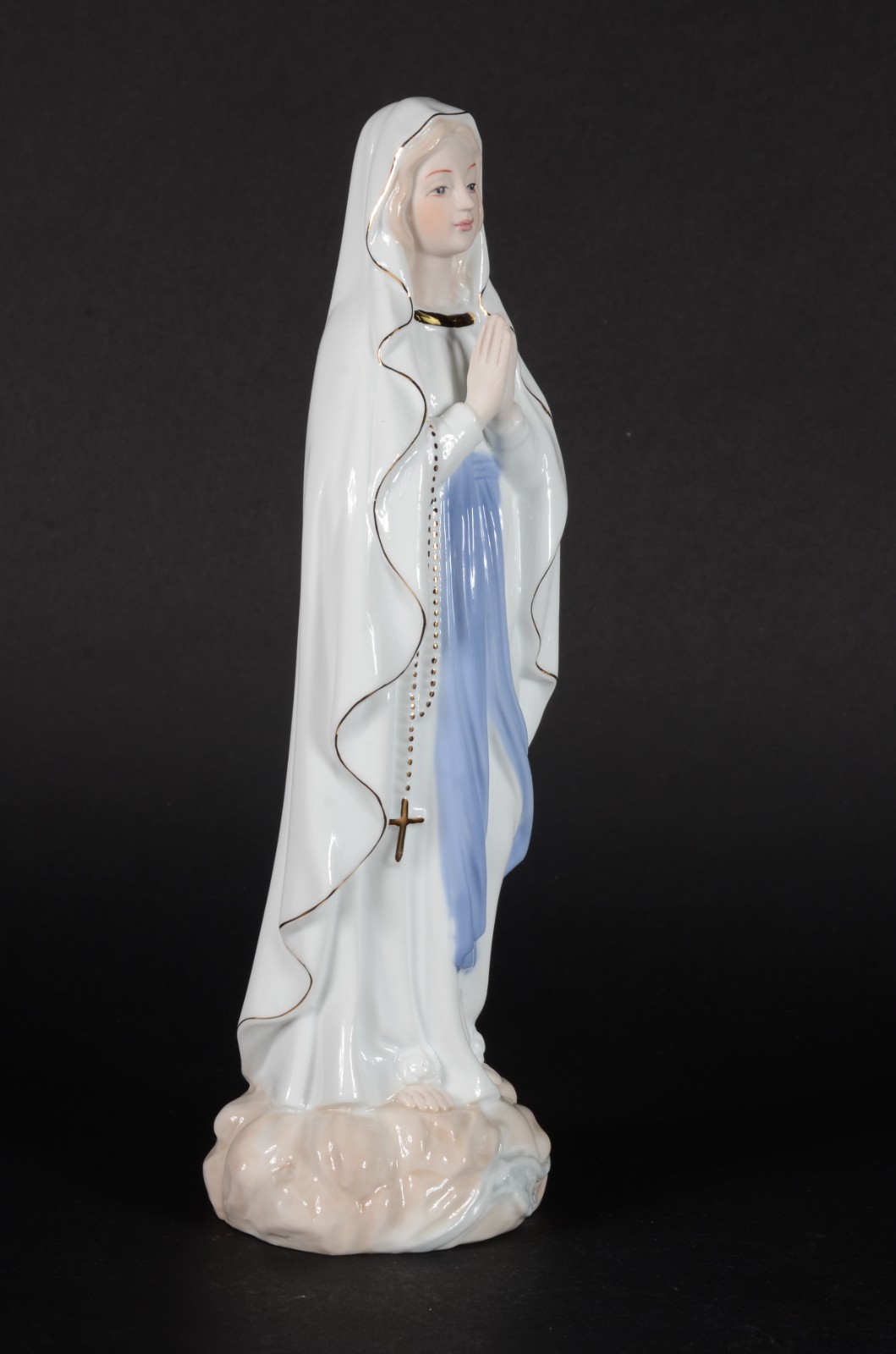 Estatueta de porcelana policromada representando Nossa Senhora do... - foto 3 de 7
