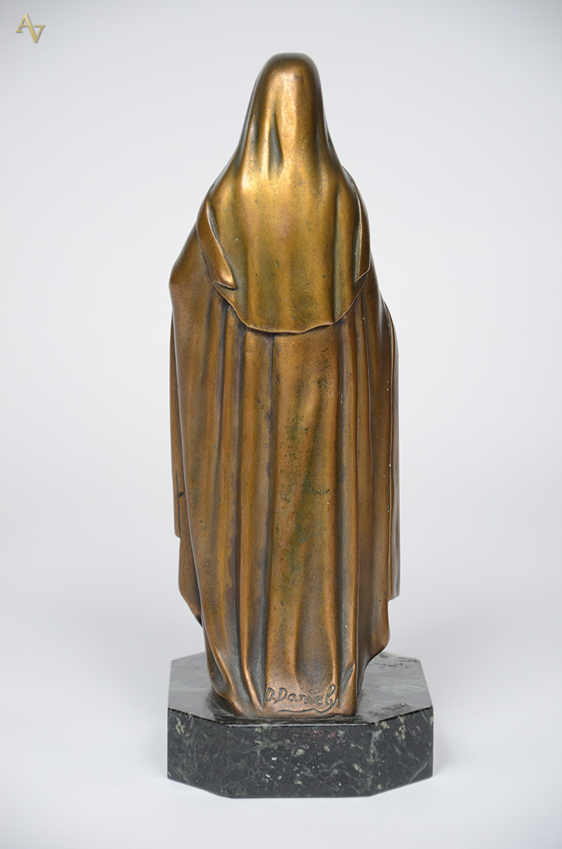 D.DANIELY - Estatueta de bronze e marfim representando SANTA... - foto 2 de 3