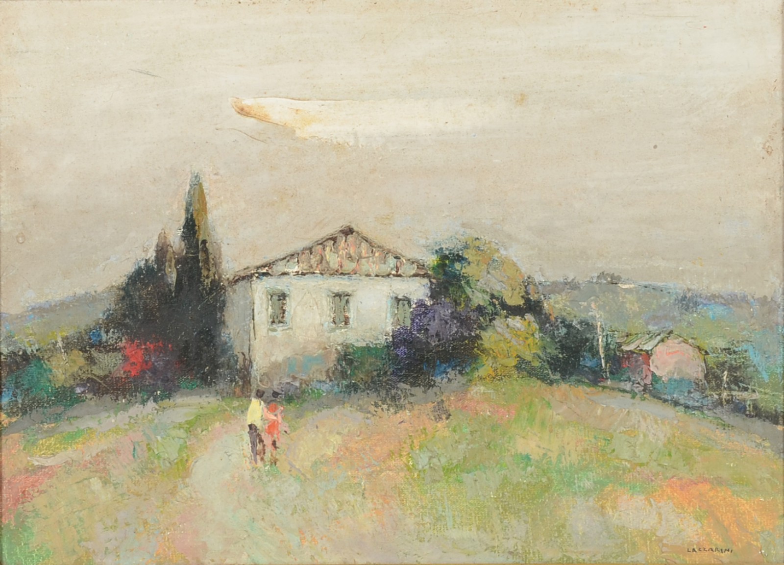  Domenico Lazzarini (1920-1987), Casário com Paisagem - foto 1 de 4
