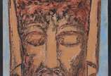 Raimundo de Oliveira (1930-1966), Cristo - Pastel sobre cartão sobre placa.