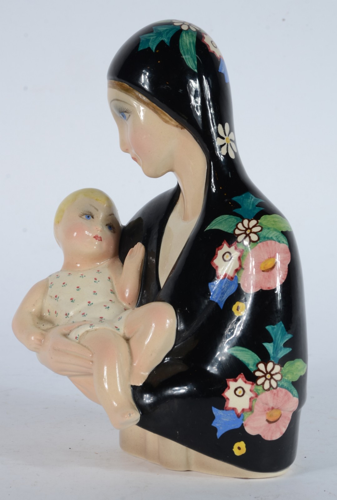 Estatueta de porcelana italiana policromada representando "Madona". - foto 2 de 7