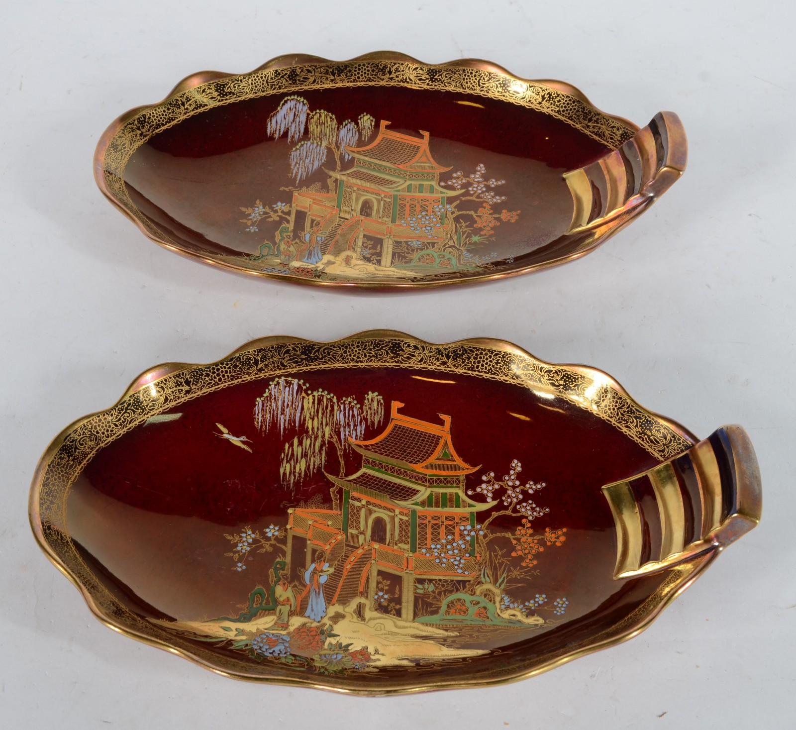 Par de porta cartões faiança inglesa Rouge Royale Carlton Ware feitio... - foto 1 de 6