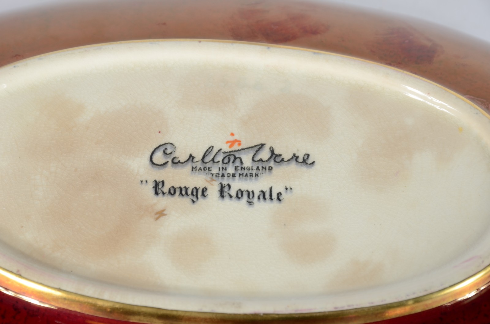 Par de porta cartões faiança inglesa Rouge Royale Carlton Ware feitio... - foto 5 de 6