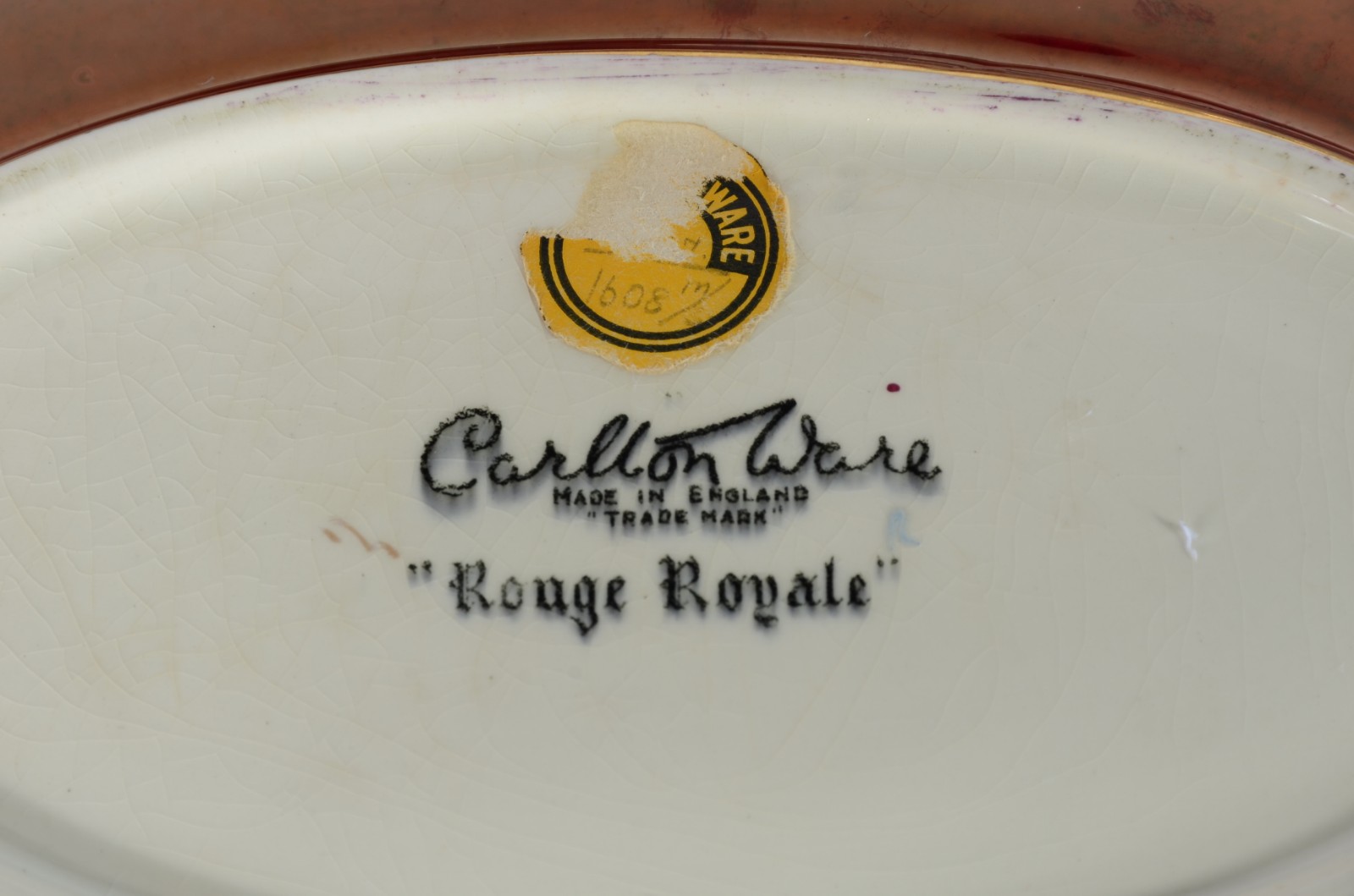 Par de porta cartões faiança inglesa Rouge Royale Carlton Ware feitio... - foto 6 de 6