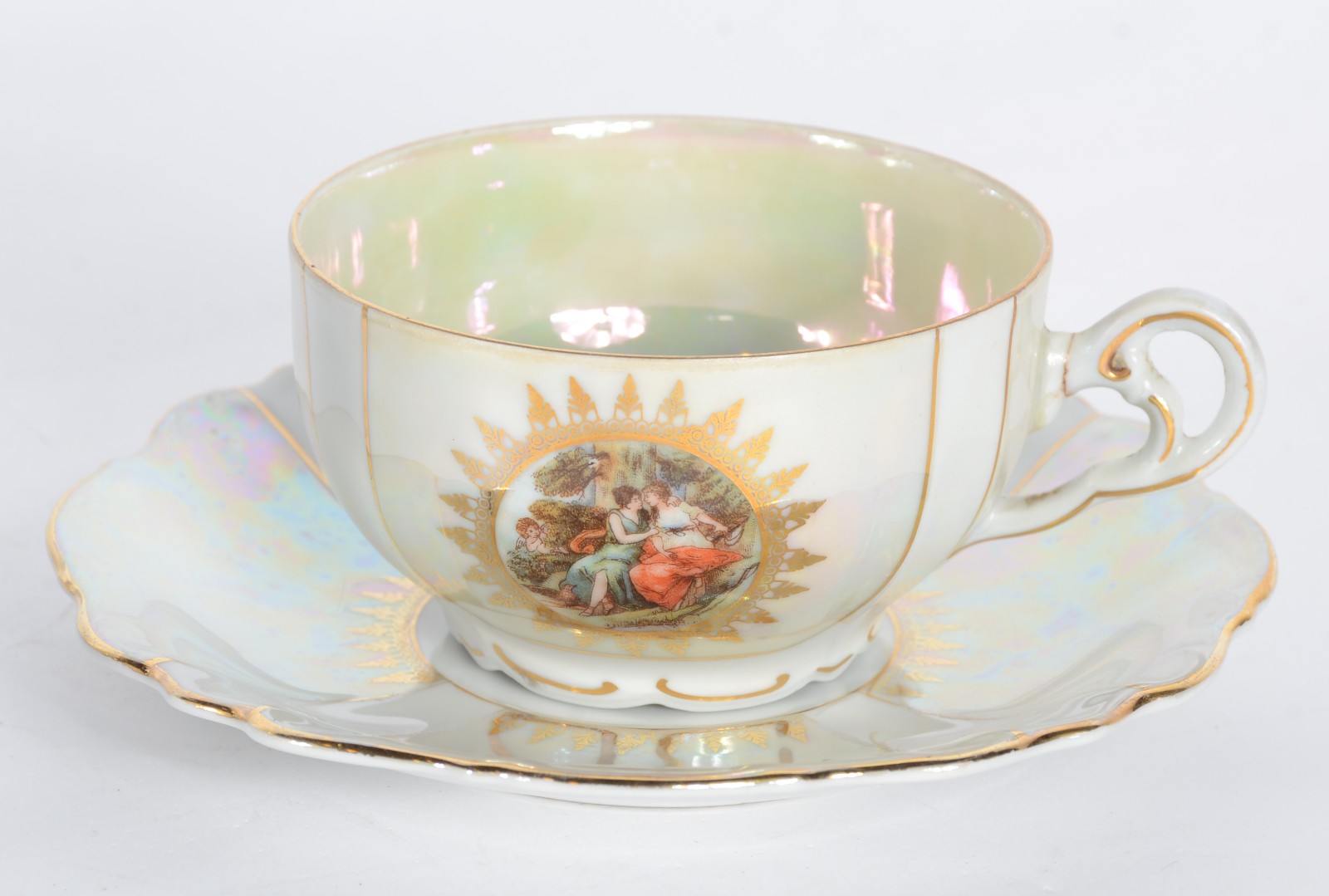 Serviço de chá de porcelana STP, composto de: 6 xícaras de chá com... - foto 2 de 5