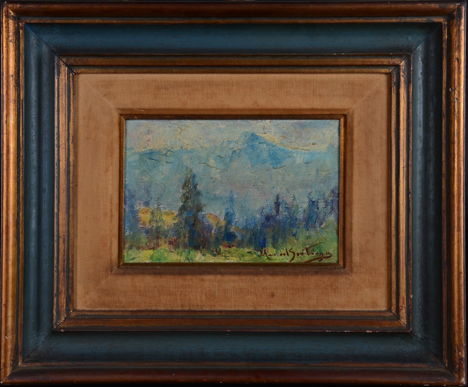 Manoel Santiago (1897-1987), Paisagem Cauterets - França - foto 2 de 5