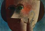 Inos Corradin (1929-2025), Figura com cigarro e... - Óleo sobre tela.