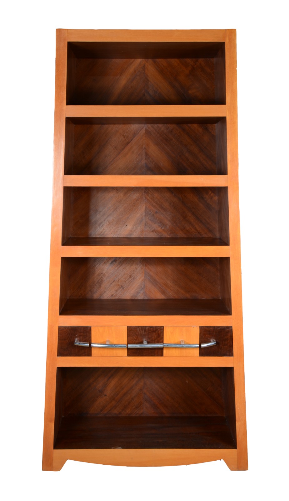 Estante de madeira nobre, design moderno, parte central com 5 gavetas... - foto 2 de 5