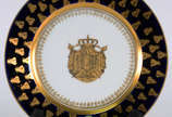 Prato de porcelana de Sèvres, 1846, Chateau des... - Prato de porcelana de Sèvres, 1846, Chateau des Tuilleries, serviço de Napoleão III .