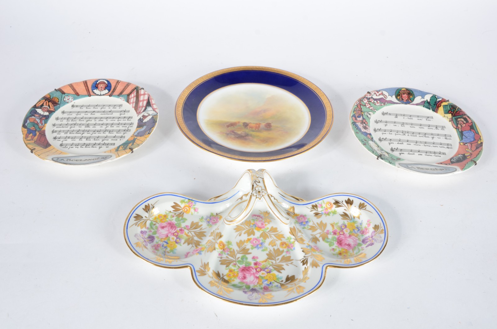 Quatro peças diversas de porcelana francesa. - foto 1 de 8