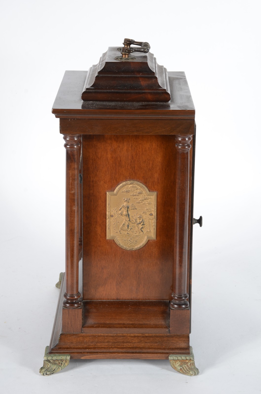 Relógio carrilhão de mesa, marca alemã Lauris, mostrador de metal com... - foto 6 de 10