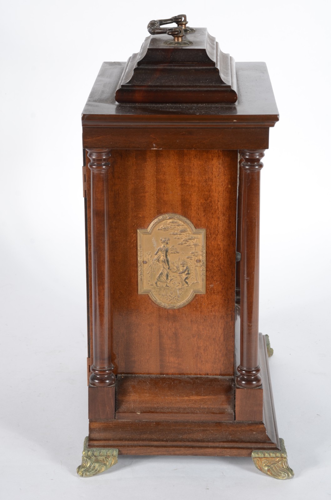 Relógio carrilhão de mesa, marca alemã Lauris, mostrador de metal com... - foto 8 de 10