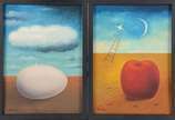 Adilson Santos (1944),  - Dois quadros - Óleo sobre tela.
