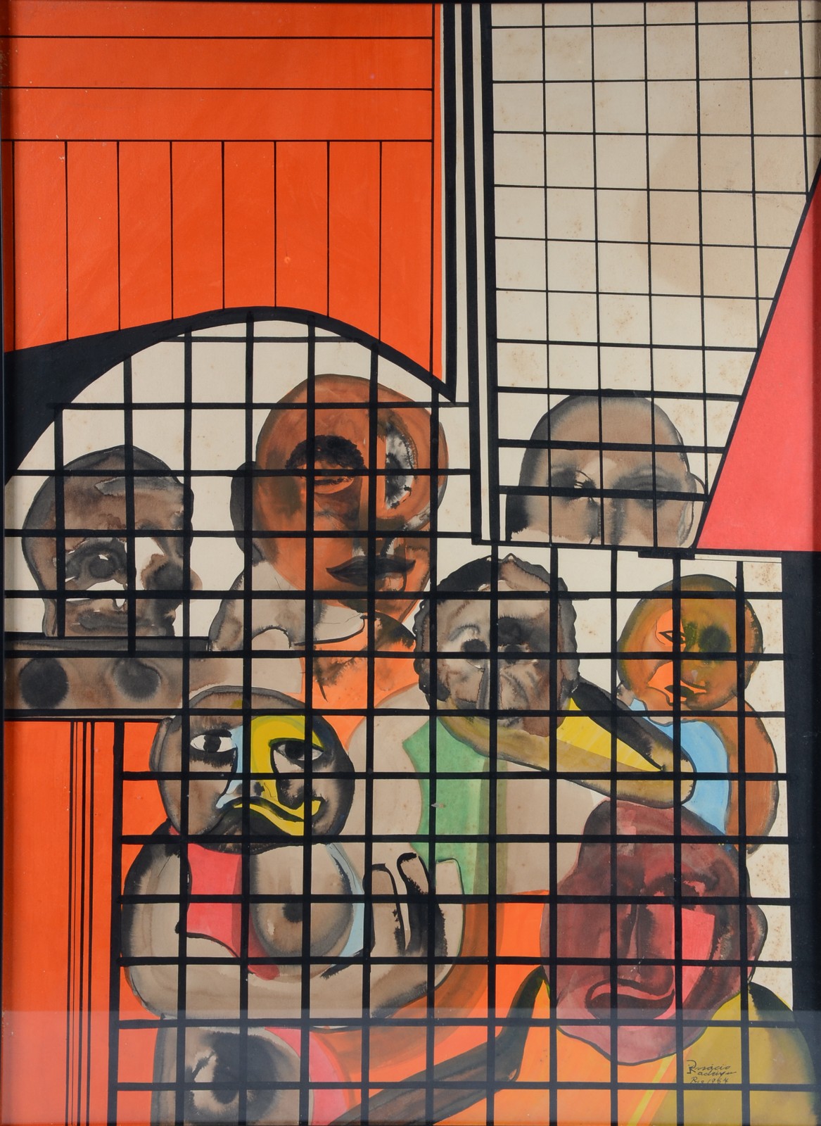 Óleo sobre placa. Datado 1964. - foto 1 de 4
