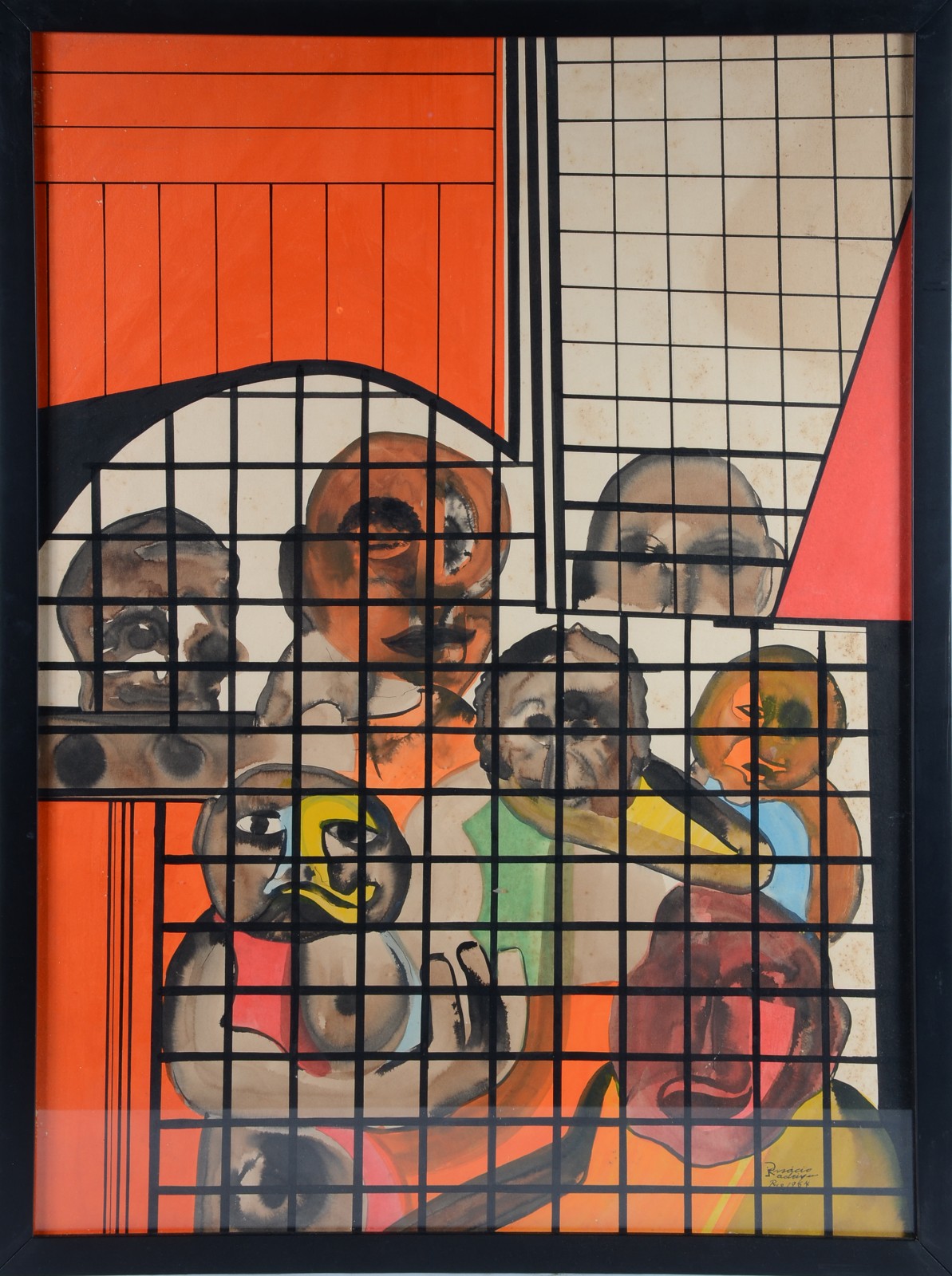 Óleo sobre placa. Datado 1964. - foto 2 de 4
