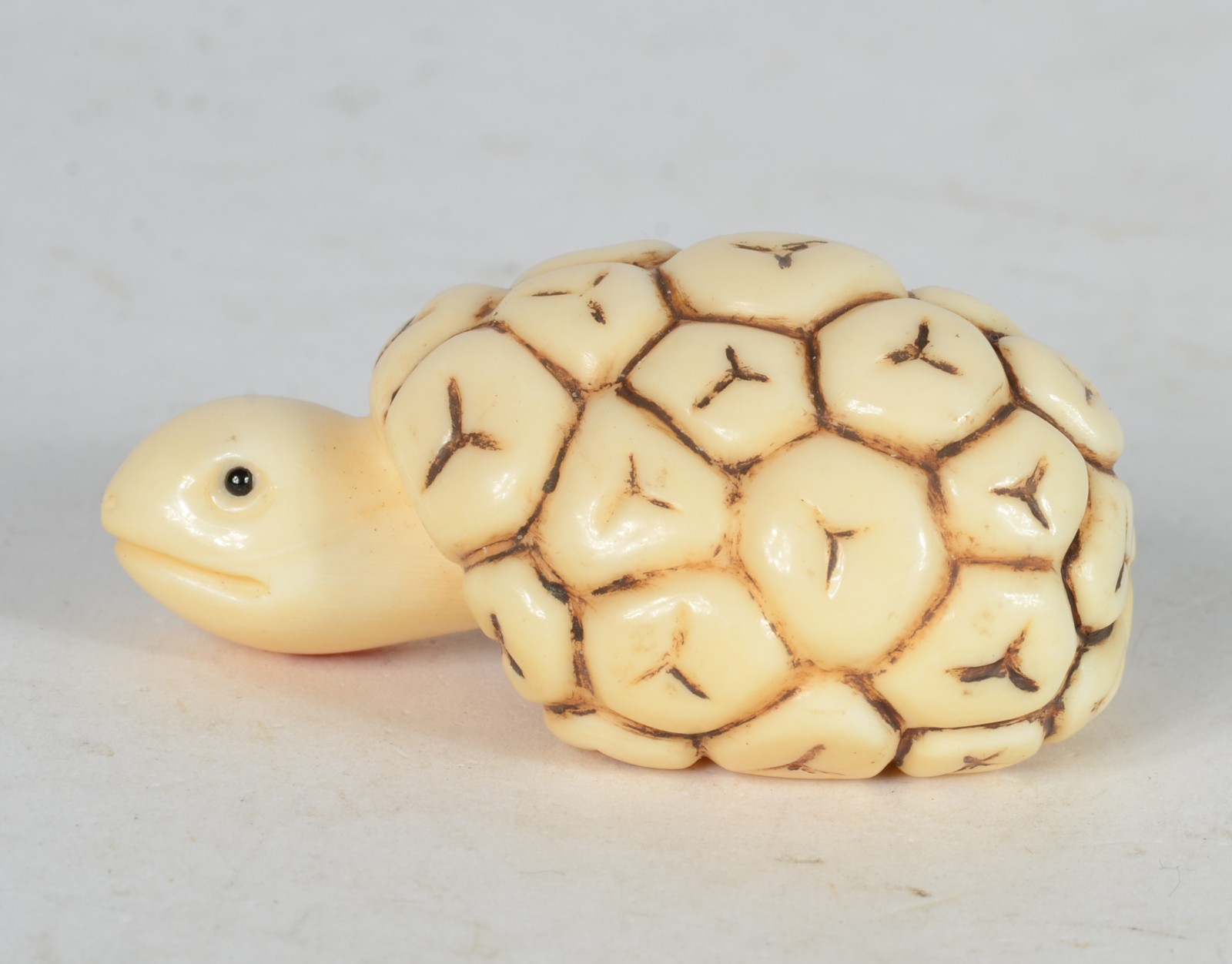 Netsuke de marfim representando tartaruga, assinado. - foto 4 de 6