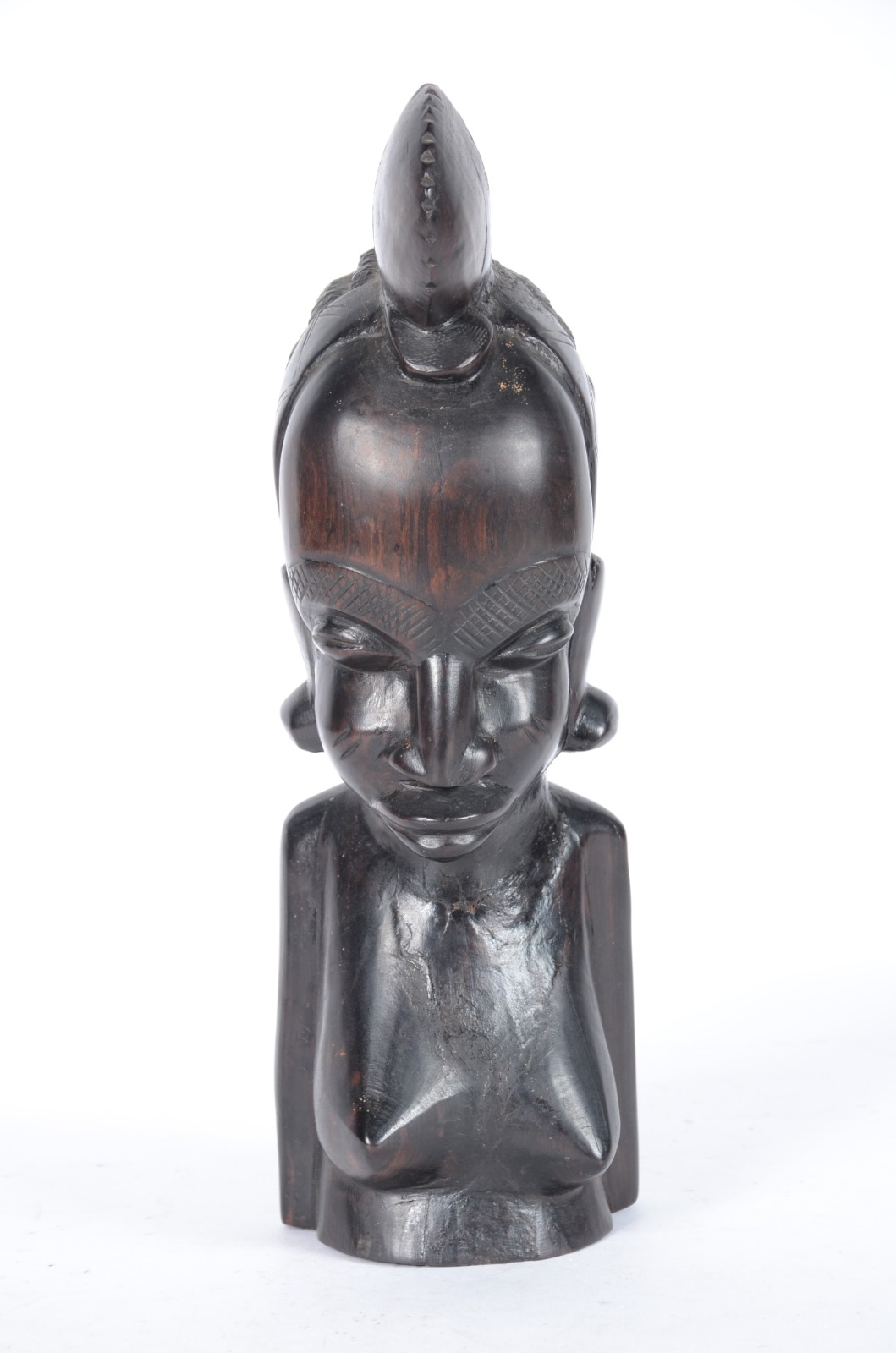 Escultura em ébano representando figura feminina africana. Restauro. - foto 1 de 7