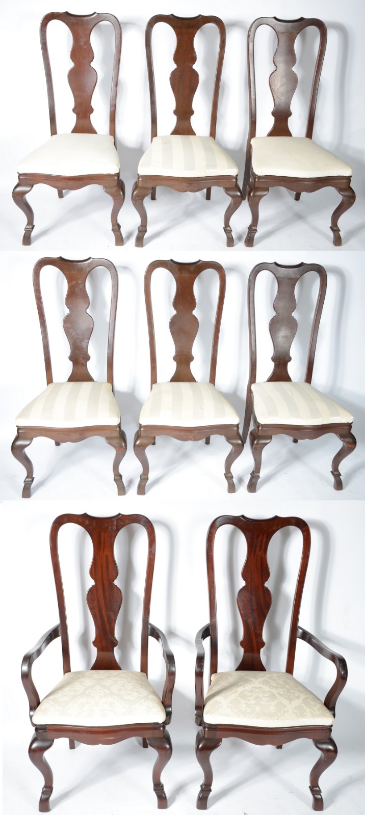 Conjunto com 8 cadeiras para sala de jantar, sendo duas com braços... - foto 1 de 9