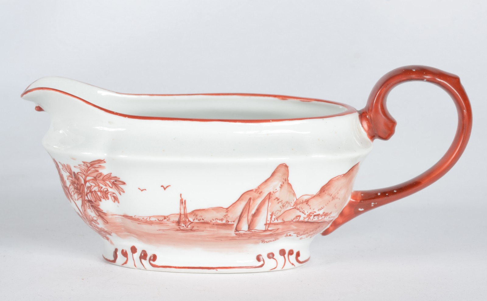 Aparelho de jantar de porcelana pintada á mão, composto de: 12 pratos... - foto 4 de 9