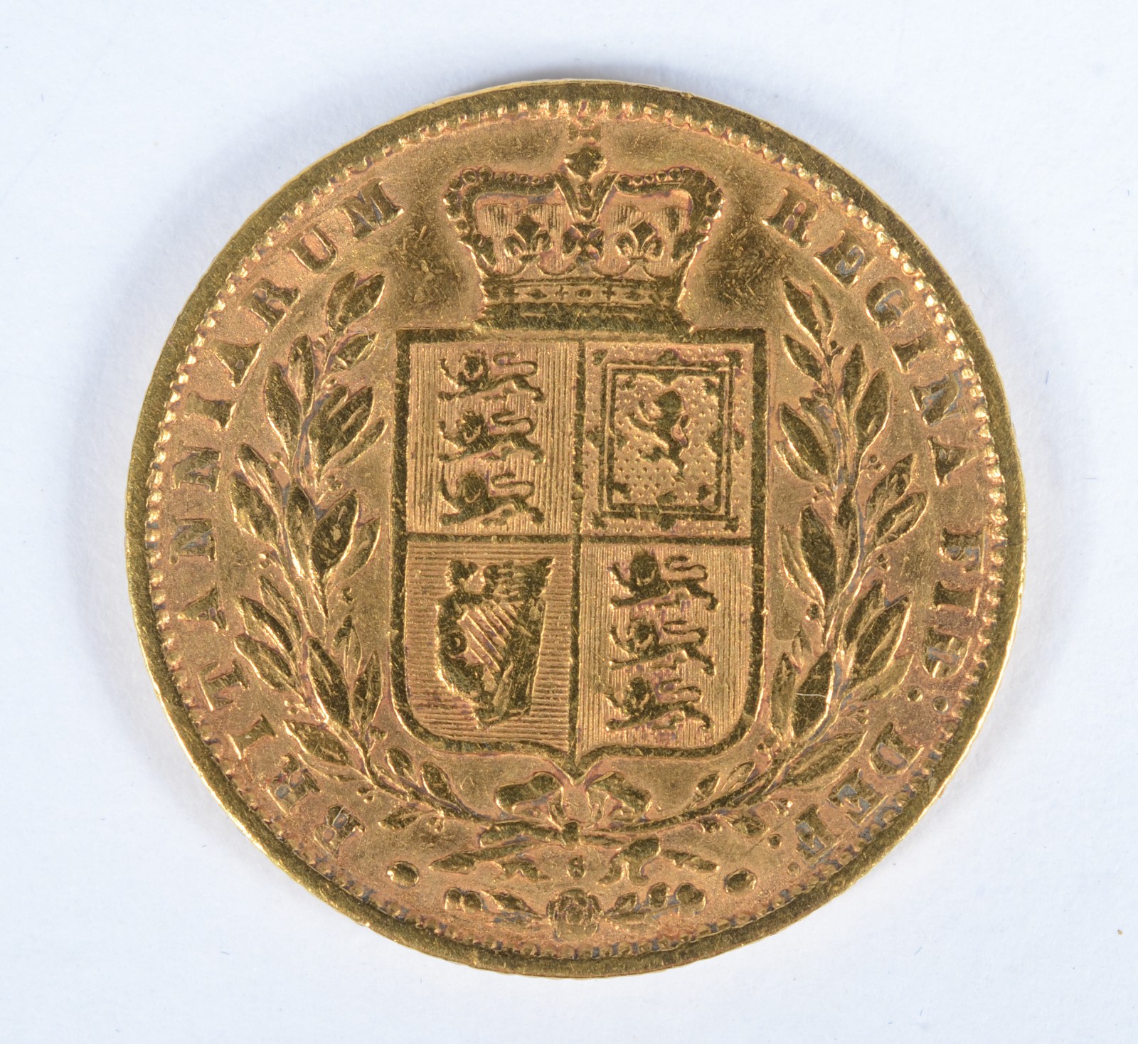 Libra de ouro, Vitória solteira. Datada 1869. (Por motivos de... - foto 1 de 2