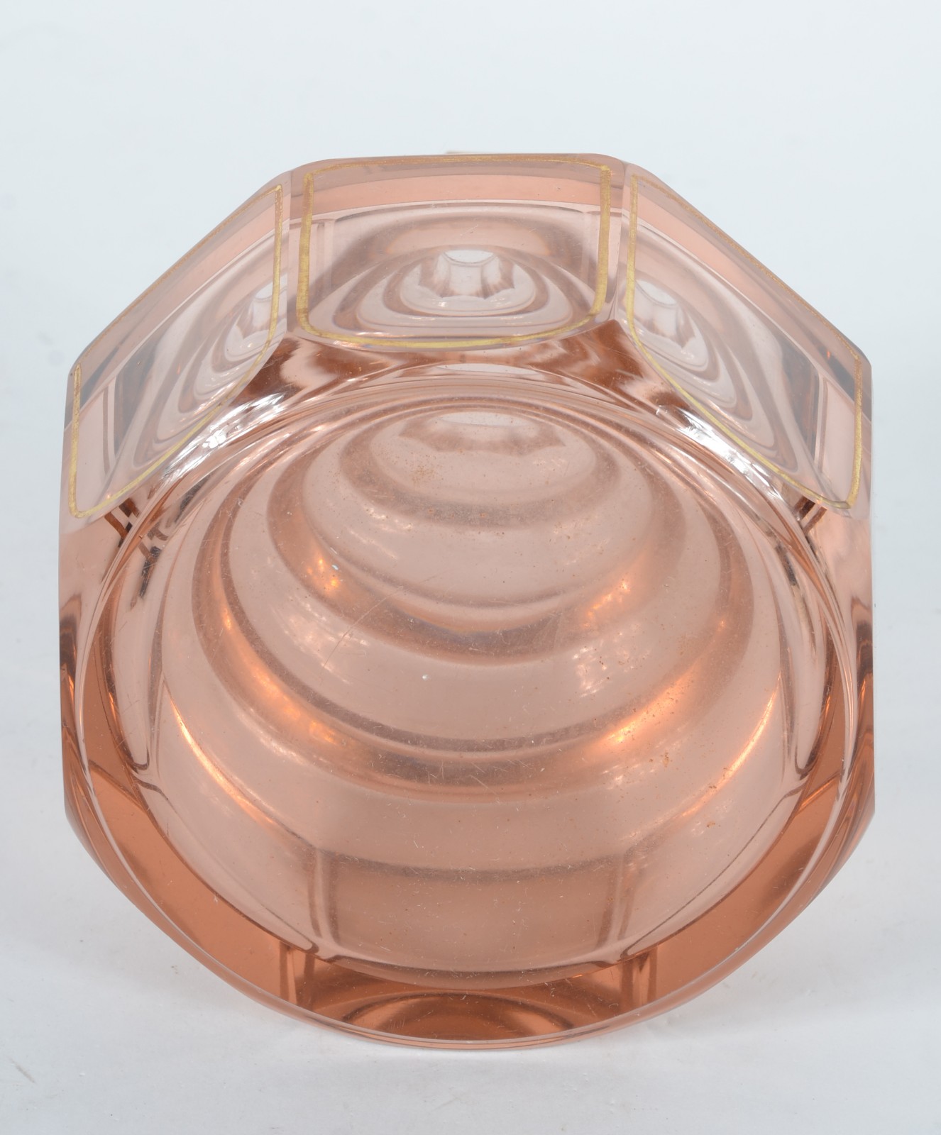 Conjunto de licoreira com 6 copinhos de cristal salmon facetado com... - foto 5 de 5