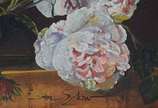 Evon Sydow, Vaso de Flores - Óleo sobre tela. Chassi com cupim, sem moldura.