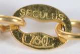 Pulseira de ouro 18 k., contraste 750 mls. (Por... - Pulseira de ouro 18 k., contraste 750 mls. (Por motivos de segurança a peça não se encontra na<br>loja).<br>