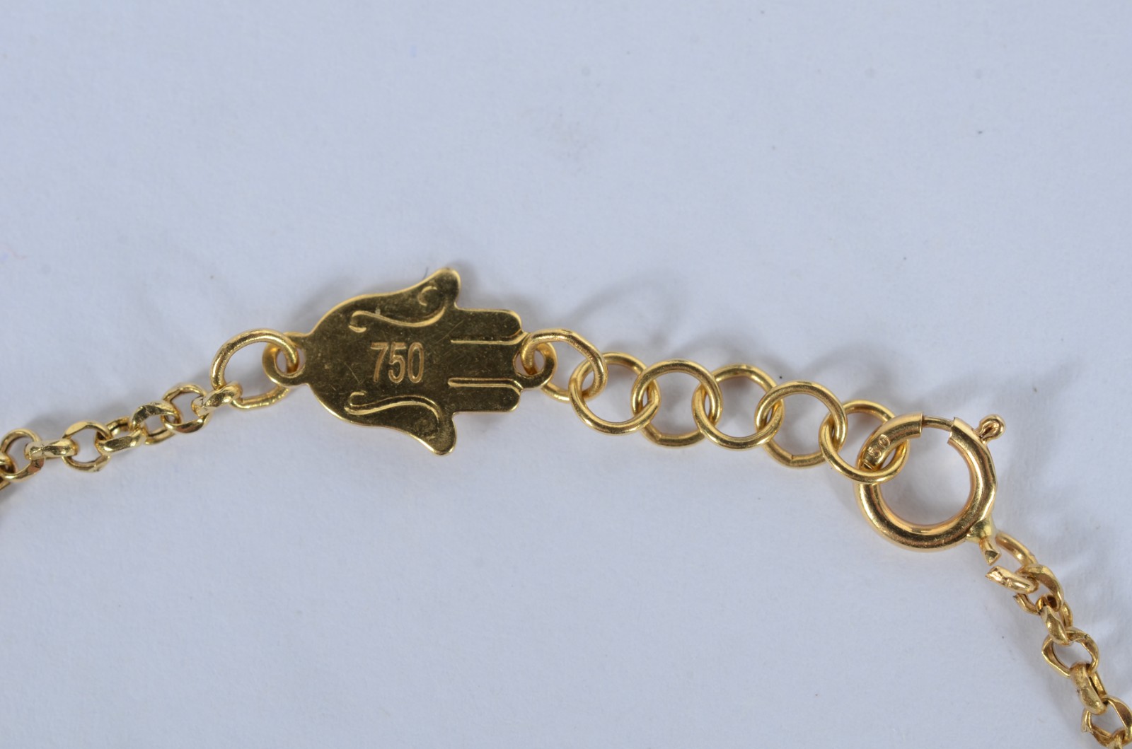 Pulseira de ouro 18 k., contraste 750 mls, bolinhas em três tons... - foto 3 de 3