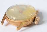 Aureole,  - Relógio com caixa de ouro 18 k., 17 rubis. Mostrador solto. (Por motivos de segurança a peça não se encontra na<br>loja).