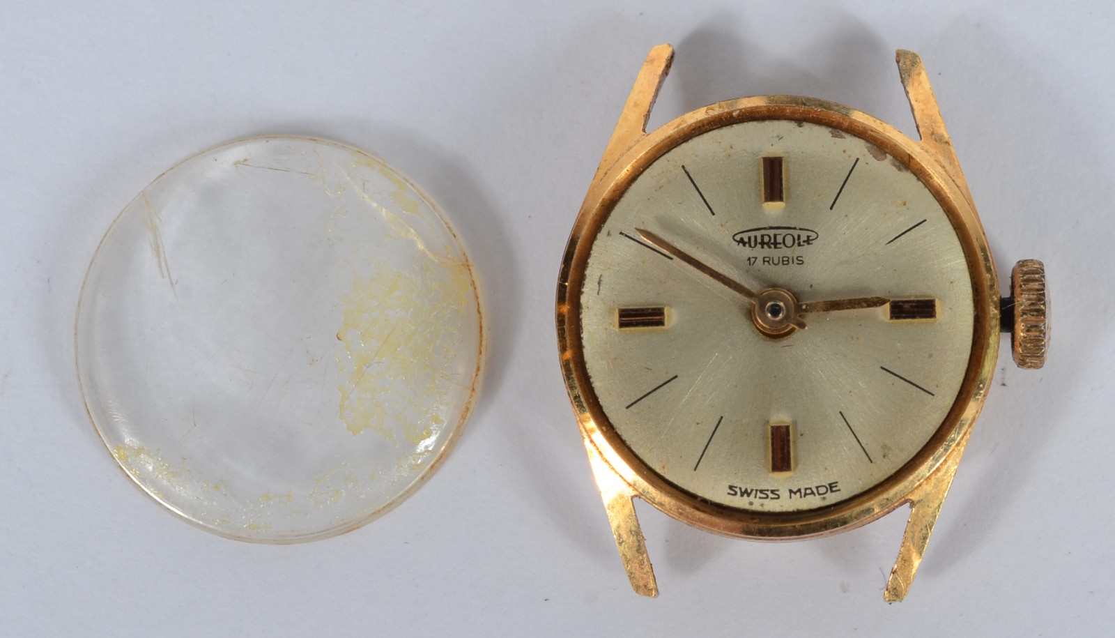 Relógio com caixa de ouro 18 k., 17 rubis. Mostrador solto. (Por... - foto 6 de 6