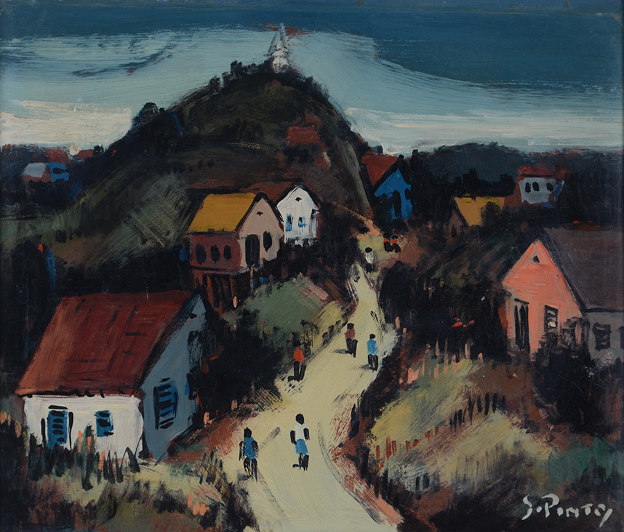 SYLVIO PINTO (1918 - 1997) - Paisagem - ose - 30 x 34 - foto 2 de 3