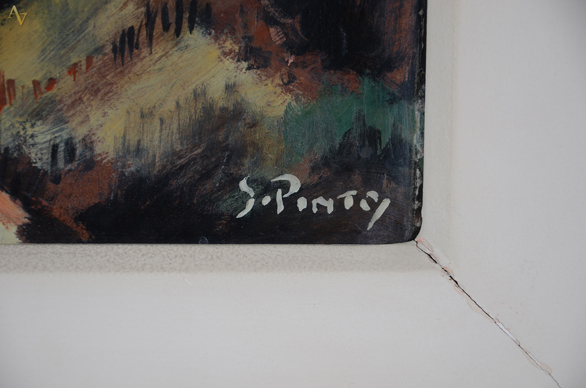 SYLVIO PINTO (1918 - 1997) - Paisagem - ose - 30 x 34 - foto 3 de 3
