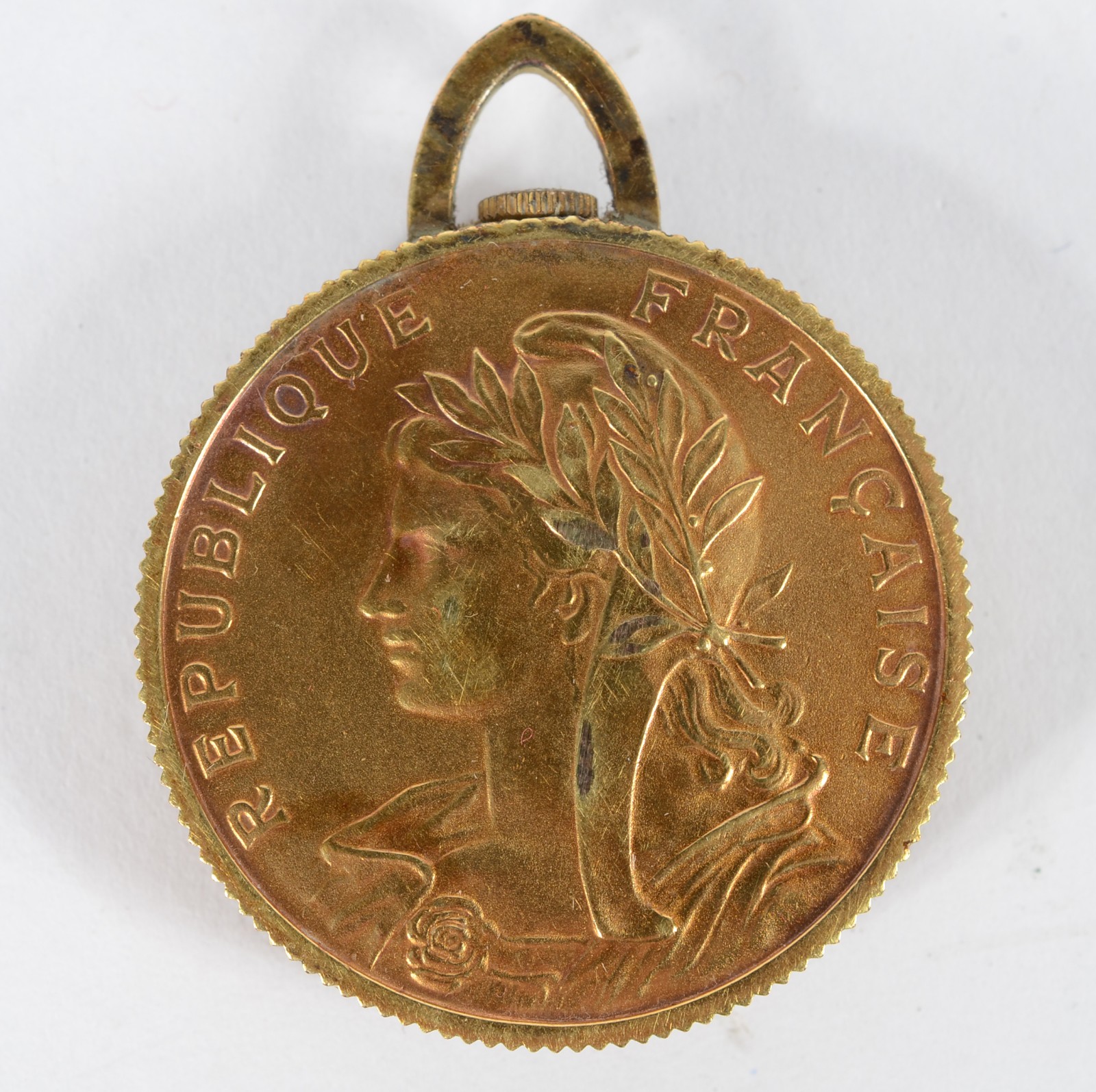 Antigo relógio de bolso Robert Cart em plaque d'or, 17 rubis. Do lado... - foto 2 de 5