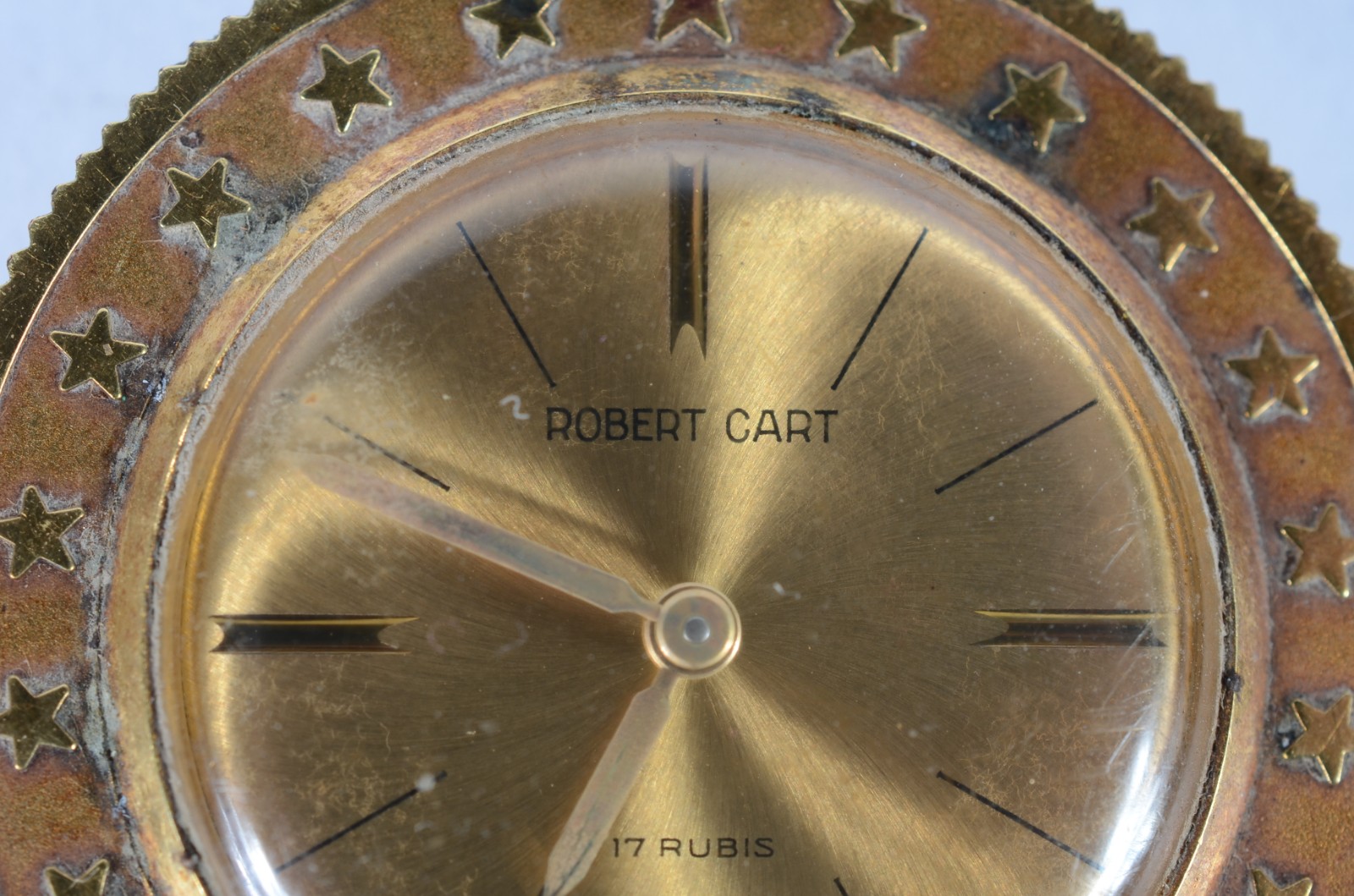 Antigo relógio de bolso Robert Cart em plaque d'or, 17 rubis. Do lado... - foto 3 de 5