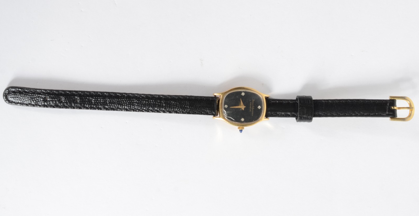 Relógio feminino de pulso, pulseira de couro. (vidro com pequeno... - foto 2 de 7