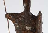Francisco Stockinger (1919-2009),  - Escultura de bronze representando Guerreiro, base de mármore.