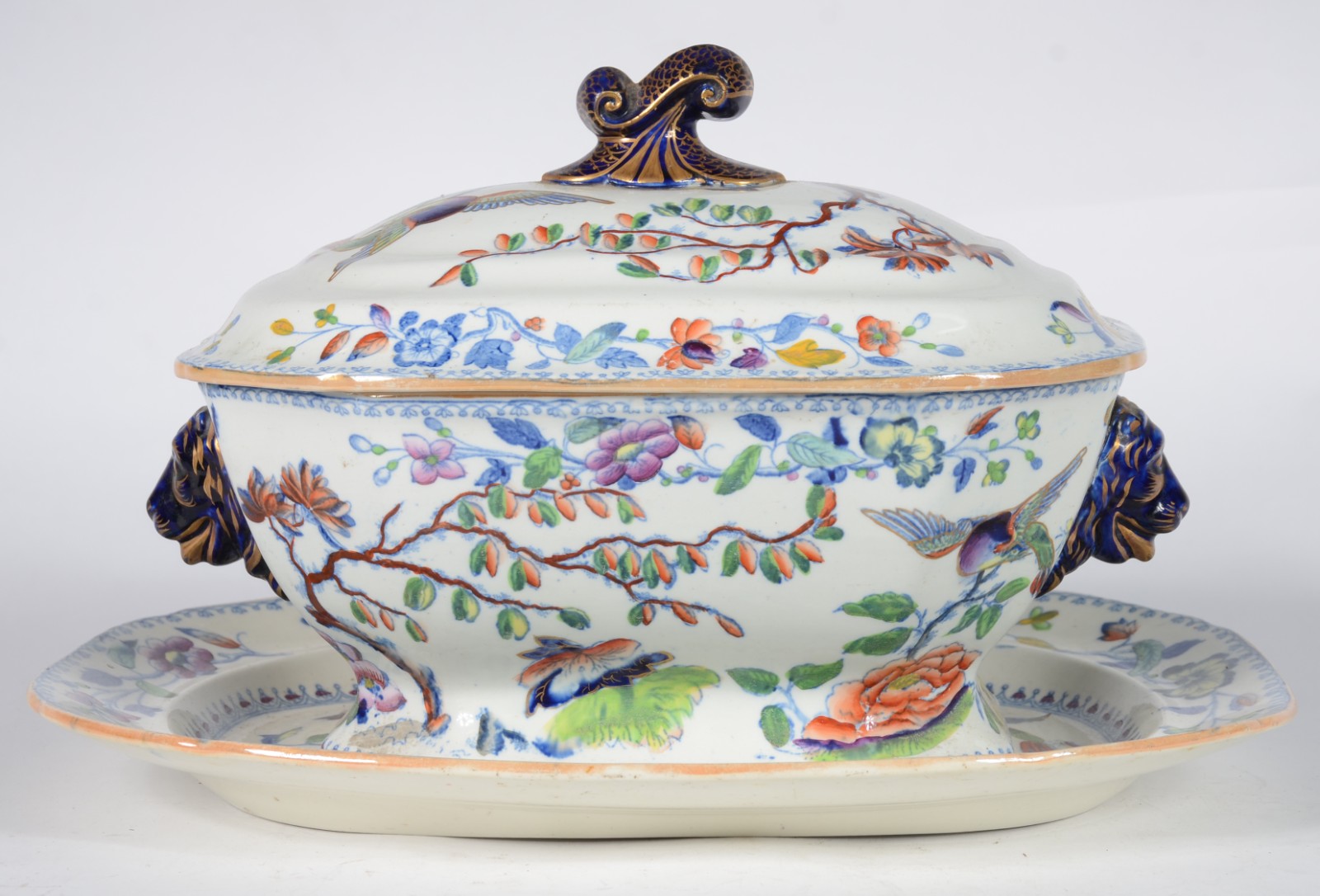 Sopeira de porcelana inglesa (rachada e tampa com rachadura e furo)... - foto 4 de 10