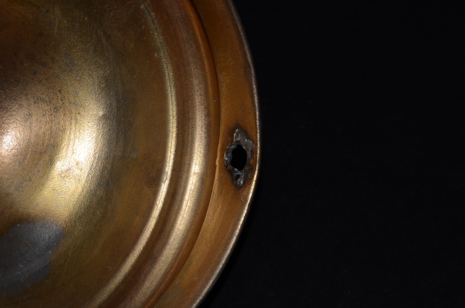 Lanterna de vidro e metal dourado. - foto 4 de 4