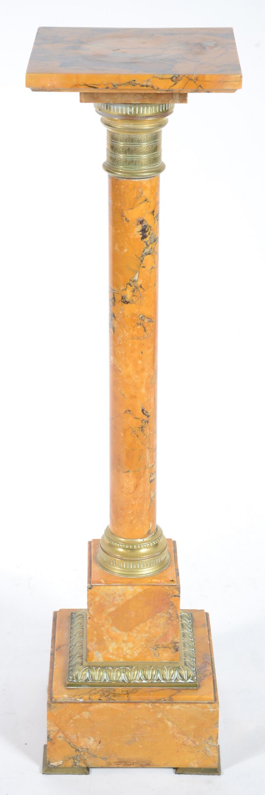 Coluna de mármore amarelo (provavelmente Siena italiano) com corpo... - foto 1 de 7
