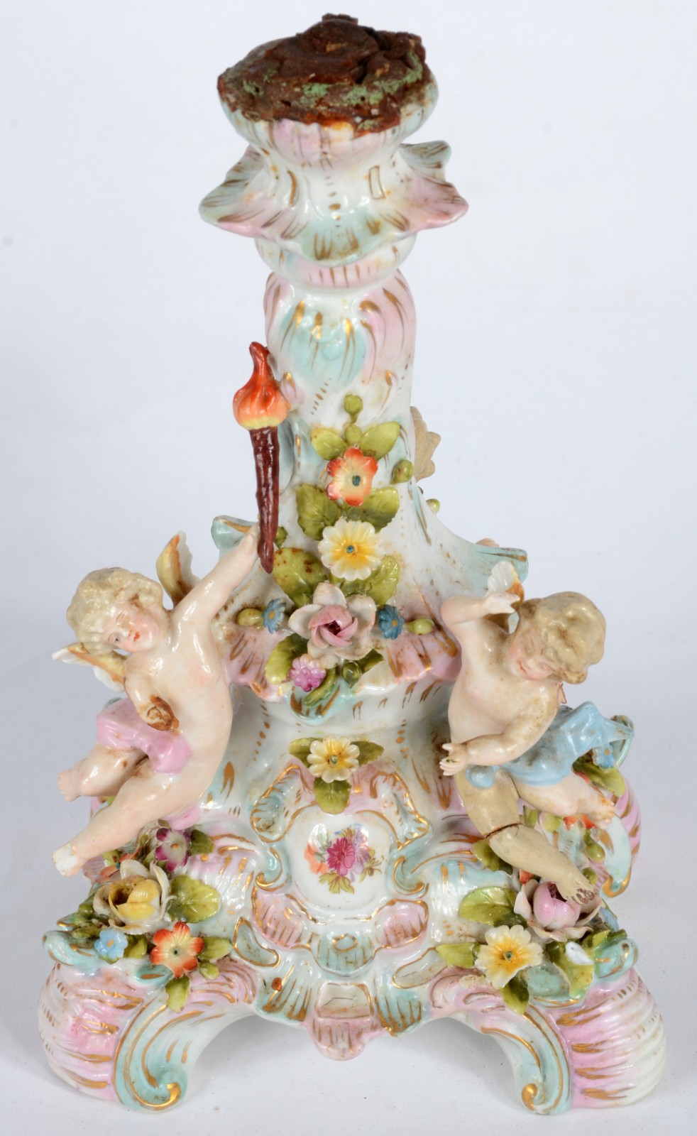Par de pequenas fruteiras de porcelana europeia decoradas com figuras... - foto 8 de 11