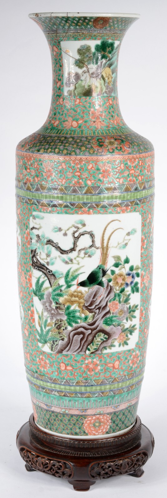 Grande vaso de porcelana chinesa, esmaltes da família verde... - foto 1 de 9
