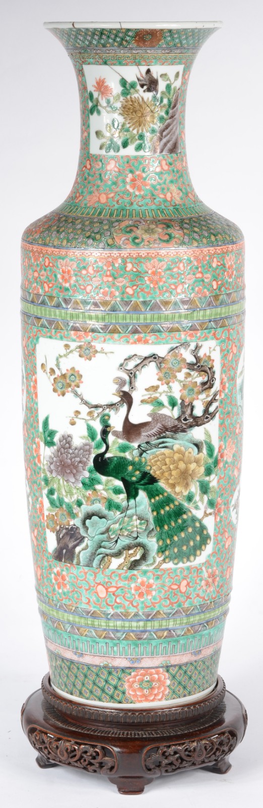 Grande vaso de porcelana chinesa, esmaltes da família verde... - foto 5 de 9